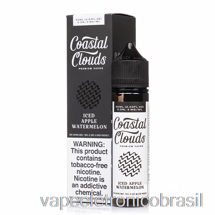 Vape Eletrônico Melancia De Maçã Gelada - Nuvens Costeiras Co. - 60ml 0mg